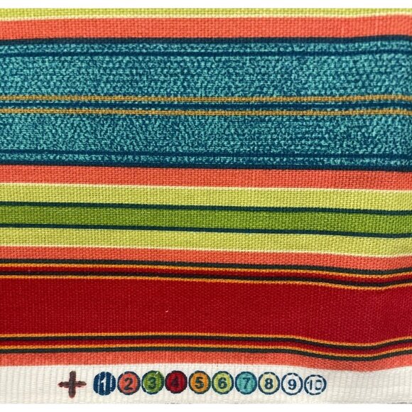 Hancock Fabrics Colorful Stripe Fabric Piece 2 YARDS Crafting Sewing Upholstery - Picture 2 of 3